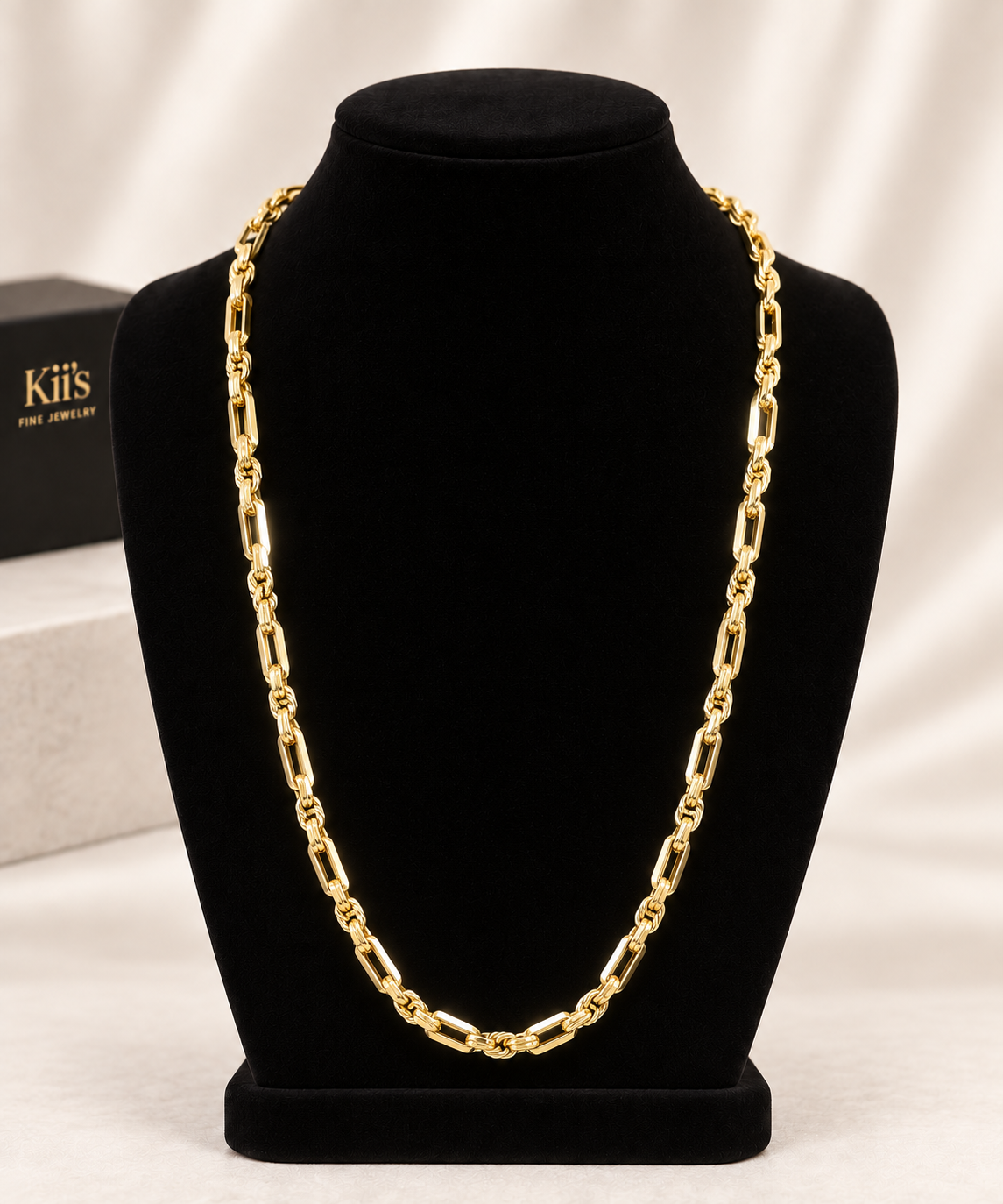 Geometric Bar Link Necklace
