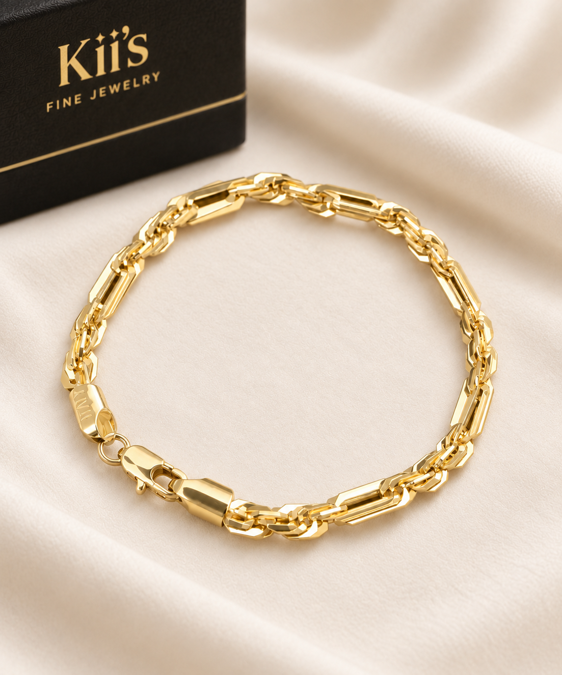 Geometric Bar Link Bracelet