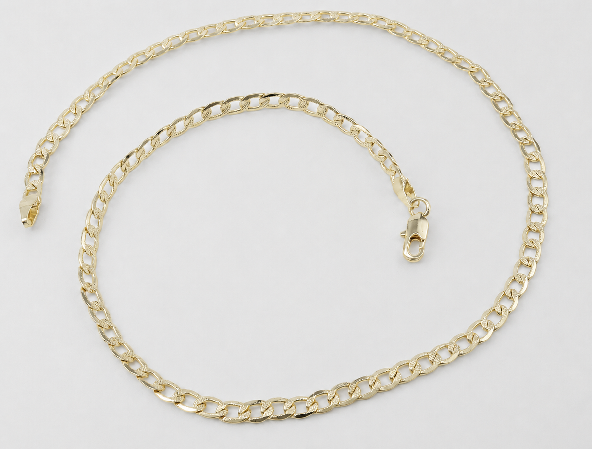 Diamond-Cut Curb Link Necklace - Kii's Fine Jewelry