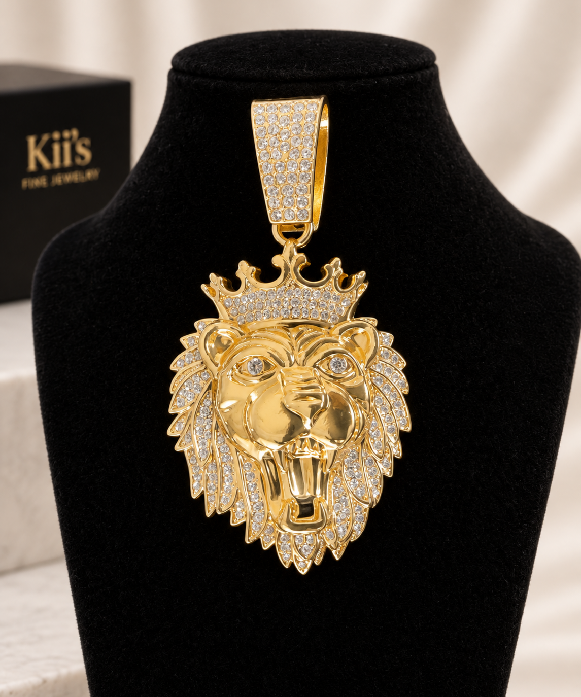 Crowned Lion Statement Pendant